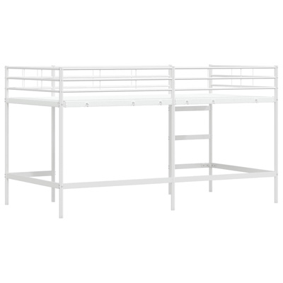 Łóżko piętrowe dla dzieci Gładki Biały 100 x 200 cm Stal