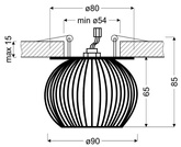 Oprawa Stropowa Biały Koszyk Candellux Sk-93 2268743