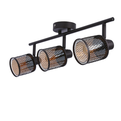 Lampa sufitowa kawowe złoto klosz bursztyn 3xE14 Canabera Candellux 93-82541