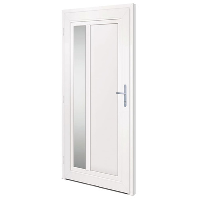 vidaXL Drzwi wejściowe, antracytowe, 98x200 cm, PVC