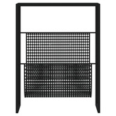 Stojak na gazety, czarny, 35x15x45 cm, stal