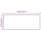 Chodnik dywanowy MARSA Czarny 80 x 200 cm Poliester i PVC