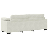 Sofa 3-osobowa, kremowa, 220x77x82 cm, aksamit