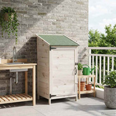 Shed ogrodowy Biały 59 x 56 x 113,5 cm Drewno Świerkowe