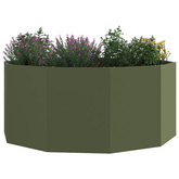 Donica Zielony oliwkowy 120 x 120 x 50 cm Stal