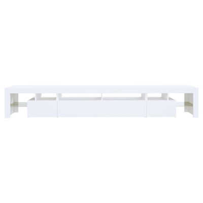 vidaXL Szafka pod TV z oświetleniem LED, biała, 260x36,5x40 cm