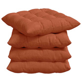 Poduszki na siedziska 4 pcs Czerwono-pomarańczowy
