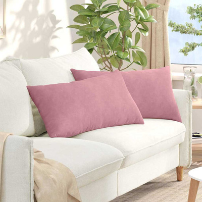 Poduszki na sofę 2 pcs Różowy 80 x 40 cm Tkanina sztruksowa