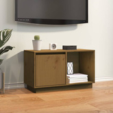 vidaXL Szafka pod TV, miodowy brąz, 74x35x44 cm, lite drewno sosnowe