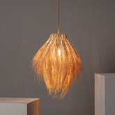 Lampa Wisząca Boho z Rattanu ?35cm Abruzzo Felicita E27