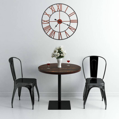 vidaXL Zegar ścienny, metal, 58 cm, czerwony