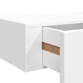 Półki ścienne z szufladą, 2 szt., białe, 40 x 23,5 x 10 cm, MDF