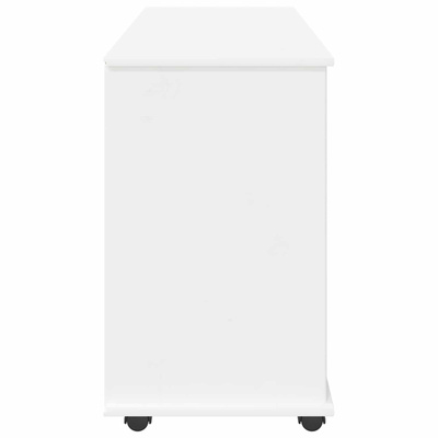 Rolkowa szafka Biały 100 x 39 x 65,5 cm Lite drewno sosnowe