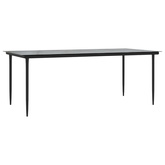 9-częściowy zestaw mebli ogrodowych, czarny, rattan PVC