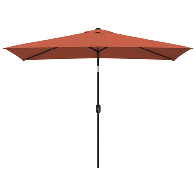 Parasol ogrodowy na metalowym słupku, 300 x 200 cm, terakotowy