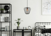 Lampa wisząca czarna metalowa loft 40W E27 Jonas 31-78483