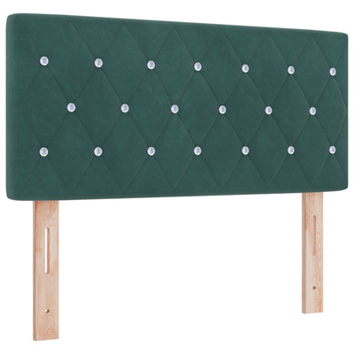 Łóżko ottoman z materacem Ciemnozielony 100 x 200 cm Welur