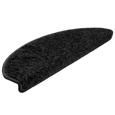 Maty na schody 15 szt. 65x21x4 cm Czarne półokrągłe duże