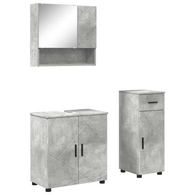 Zestaw mebli łazienkowych 3 szt. Betonowy szary 61 x 35 x 64 cm