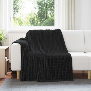 Koce narzutowe 6 pcs Czarny 200 x 150 cm Polar