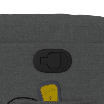 vidaXL Rozkładany fotel masujący, ciemnoszary, obity tkaniną