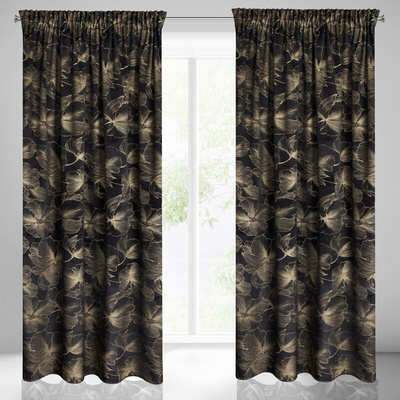 Zasłona Stella czarna 140x300