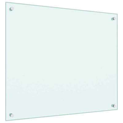 Panel ochronny do kuchni, biały, 70x60 cm, szkło hartowane