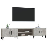 vidaXL Szafka pod TV, szarość betonu, 180x31,5x40 cm