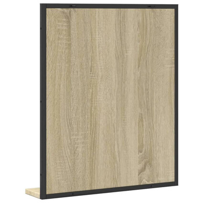 vidaXL Lustro łazienkowe z półką, dąb sonoma, 50x12x60 cm