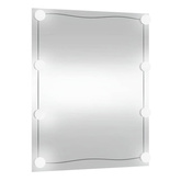 vidaXL Lustro ścienne z LED, 50x60 cm, szklane, prostokątne
