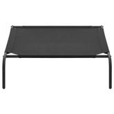 vidaXL Legowisko dla psa, na podwyższeniu, czarne, XL, textilene