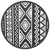vidaXL Dywan na zewnątrz, czarny, Ø200 cm, PP