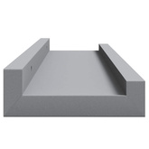 vidaXL Półki ścienne na zdjęcia, 2 szt., szare, 40x9x3 cm, MDF