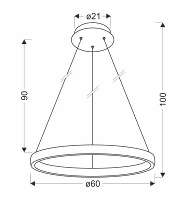 HASHIM LAMPA WISZĄCA 60CM MATOWE CIEMNE ZŁOTO 34W LED KRYSZTAŁKI  BEZBARWNE