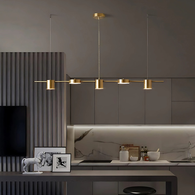 Lampa wisząca Abigali Glichio 35W 120cm liniowa nowoczesna złota