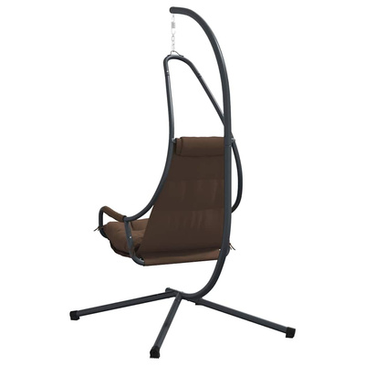 Wiszące krzesło jajo kawowy 94 x 107 x 196,5 cm Stal