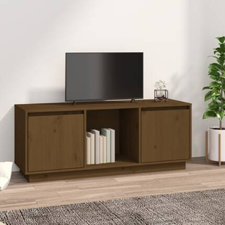 vidaXL Szafka pod TV, miodowy brąz, 110,5x35x44cm, lite drewno sosnowe
