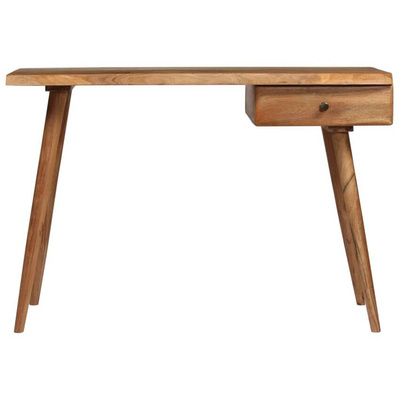 vidaXL Biurko z litego drewna akacjowego, 110 x 50 x 76 cm