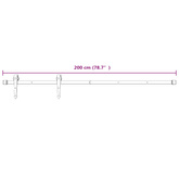 Drzwi przesuwne 80 x 210 cm Lite Drewno Sosnowe (Nieobrobione)