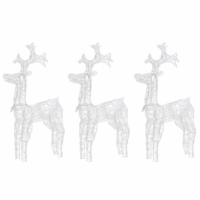Renifery ozdobne, 3 szt., 60x16x100 cm, akryl