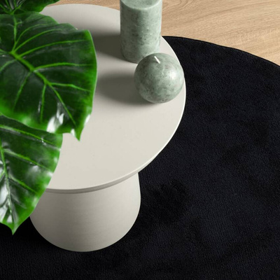 vidaXL Dywan OVIEDO z krótkim włosiem, czarny, Ø 160 cm