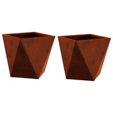 Donica 2 pcs Rdzawy 30 x 30 x 30 cm