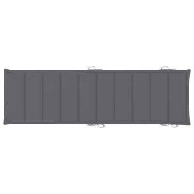 vidaXL Leżaki z poduszkami i stolikiem, 2 szt., lite drewno akacjowe