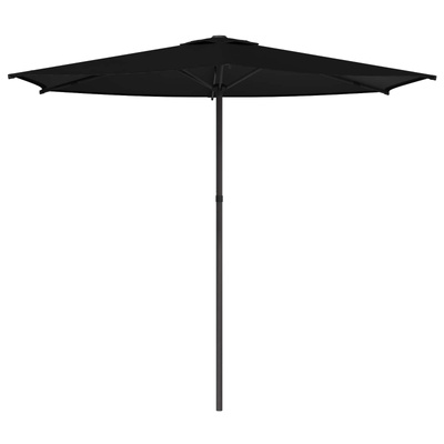 Parasolka ogrodowa 270 x 270 cm Poliester Prostokątny Czarny