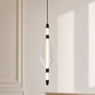VITA lampa wisząca czarny 7,5W LED 2700K klosz bezbarwny