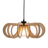 Eco 5 lampa wisząca 1x40W E27 abażur drewniany
