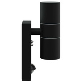 Zewnętrzna lampa ścienna 2 pcs Czarny 7 x 10 x 22 cm