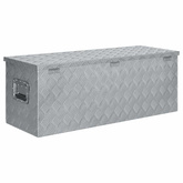Aluminiowa skrzynia, 110,5 x 38,5 x 40 cm, srebrna