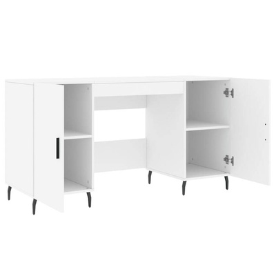 vidaXL Biurko, białe, 140x50x75 cm, materiał drewnopochodny wariant 7