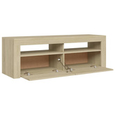 vidaXL Szafka pod TV z oświetleniem LED, dąb sonoma, 120x35x40 cm model standard